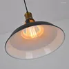 Pendellampor retro kort vintage amerikansk land industriell loft j￤rn edison lampa k￶k matsal heminredning belysning fixtur