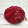 Gorro/crânio tampas visrover woman woman lã boina feminina malha lã tampa primavera outono chapéu de inverno cor de cor de alta qualidade mulher boina ladadistas T221020