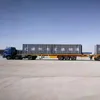 Entegre düz konteyner yarı römork çerçevesi hafif çit arabası büyük taşıma araçları taşıma kapları