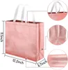 Laser Non-Woven Shiny Shopping Aluminized Tote Bags Customized Glossy Reusable Shop Bags