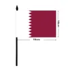 Qatar World Cup 32 Country Desk Flag 14x21cm kleine mini Brazili￫ Belgi￫ Frankrijk Argentina Office Table Decor Flags met standbasis voor thuiskantoor decoratie