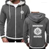 Männer Hoodies 2022 Mode Supernatural Männer Winchester Bros Sportswear Drucken Casual Farbe Fleece Zipper Jacke Herren Hoode