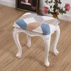 Chair Covers Printed Bench Cover Stretch Chairs For Living Room Square And Round Two-piece Set Non-slip Seat Slipcover Home Decora