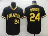 2022 Nouvelles Baseball 21 Maillots Roberto Clemente 8 Willie Stargell Rétro Bleu Jaune 24 Maillot Barry Bonds Top Quality Stitched Grey Road