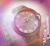 Casual Business mouvement à quartz montres pour hommes 48mm en acier inoxydable haut de gamme cristal miroir batterie gravé fleurs boîtier classique élégant montres cadeaux