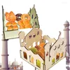 Geschenkwikkel Ramadan Diet Plat Eid Tray houten trays voor decor tafel mubarak doos