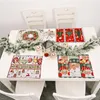 Tafelmatten kerstplacemats niet-slip warmte-resistente rechthoekige vakantieplaats voor eetdecoratie