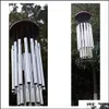 Trädgårdsdekorationer 27 rör 5 klockor Windchime Kapell Wind Chimes Dörrhängande dekoration Jllblw Sport777 Drop Delivery 202 Otplm