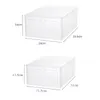 Storage Boxes Bins Fold Plastic Shoes Case Thickened Transparent Drawer Boxes Stackable Box Shoe Organizer Shoebox