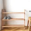 Clothing Storage Nordic Simple Shoe Rack Display Stand Modern Solid Wood Small Organizer Entrance Sapateira Hallway Furniture HX50XG