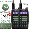 Walkie Talkie 2Pack Baofeng UV16 Pro V2 10W Professional WalkiEtalkie UV16Pro Typec Charger Long Radive اثنين من الترقية الراديو UV54612290