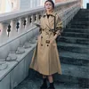 Frauengrabenmäntel Frühlingsfrauenmantel Frauen Kleidung 2022 Koreanische lose Oberbekleidung Frau Arbeiter Streetwear Khaki Lange Windjacke mit Gürtel