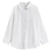 Camicette da donna Camicia Autunno Design Senso di minoranza Top a maniche lunghe da donna bianco 2022 con scollo a V francese stile Hong Kong