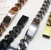 Designer High Quality Stainless steel Love Bracelet Men Women Double Row Gold Bracelets Chain Fashion Personality Hip-hop