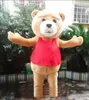 Urso de redemoinho de alta qualidade de ted tamanho adulto halloween desenho animado mascote vestido extravagante