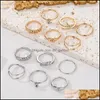 Anneaux De Mariage Anneaux De Mariage Charme De Mariée Serpent Ensemble Pour Femmes Femme 2022 Mode Étoile Cristal Boucle Joint Queue Bijoux Cadeaux De Mariage Dhtxq