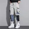 Pantalon masculin godlinu cargo pantalon masculin masque poches hip-pop jogger de la mode coton streetwear