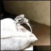 Solitaire Ring Jewelryreal 925 Sterling Sier Gemaakt Moissanite Ringen Voor Vrouwen Eeuwige Engagement Peervormige Cut Diamond Otgap