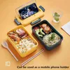 B￤rbar mikrov￥gsugn Bento Box 1000 ml Mikrov￥gsugn Safe Food Storage Container med rostfritt st￥l eller PP -bordsartiklar