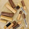 Bottiglie di stoccaggio Contenitori per labbra ecologici Tubo per rossetto in bambù argento dorato da 5 ml Lotto vuoto all'ingrosso