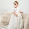 Europeiska och amerikanska utökade dop extra dopklänning Baby Party Dress Baby Girl Dress Vestidos Para Navidad de Bebes Q1223