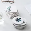 Table Mats CFen A's Green Plant Drink Coasters Ceramic Tea Cup Pad Round Mat Coffee Place 1pc