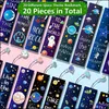 Bokmärke L Space Theme Bookmarks Set Inspirational Citat med Metal Charms som uppmuntrar skolpris för elever Kids Adts Otsvu