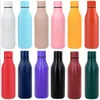 18 Unzen 550 ml neue gerade Wasserflaschen in Cola-Form, vakuumisolierte Reisebecher, doppelwandiger, pulverbeschichteter Cola-Form-Trinkflasche aus Edelstahl, Sportbecher, DHL