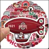 Car Stickers New Sexy 50Pcs Ohio State University Graffiti Stickers Car Laptop Guitar Suitcase Waterproof Diy Classic Kids Toy Stick Dhtxw