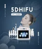 7D HIFU Beauty Machine Icke-invasiv 4D HIFU för ansiktslyftning och bantning Bärbar kylning Högintensiv fokuserad ultraljudsutrustning RF Microneedle Vmax