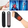 Support du poignet 1 paire Auto-chauffage de protection contre la ceinture magnétique Thérapie magnétique Santé Santé Arthritique Relief Pain Heat Braveur