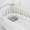 Bed Rails 1M2M3M4M Bumper Baby Crib Cot Protector Infant Bedding Set For Boy Girl Braid Knot Pillow Cushion Room Decor 221024