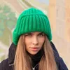 Beanie/Skull Caps Quality New Knitted Beanies Hats Women Winter Personality Ear Protection Bomber Hats Flanging Warm Tethered Hats Skullies Cap T221020