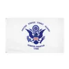 アメリカ沿岸警備隊の旗総合統一ステートセンパーパラトゥス1970バナー3x5フィートサイズスクリーン印刷1袋に10個