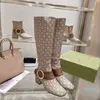 Женские дизайнерские сапоги Blondie Angle Luxury Winter Winter Boot Boot Bunte Blonde Кожаная отделка низкая каблука GGITY