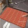 Mattor Orla Kiely Leaf Flower Long Rugs Anti-Slip Absorber Water Strip Cushion Bedroon Mat Doormat Area Rug