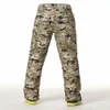 Skidåkning Bib Pants GSOU för män Vinter snowboard vattentät andas camouflage förtjockar varma vindtäta byxor l221025