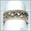 Обручальные кольца обручальные кольца Половые спиральная кубическая циркония для женщин Золото