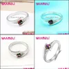 Wedding Rings Wedding Rings Trendy Women 925 Sterling Sier sieraden Betrokkenheid Simple Crystal Anniversary Finger Ring voor FemalewedDin DHSKD