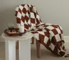 Filtar Checkerboard Plaid filt Autumn Winter Soft Warm Soffa Bed Cover Fashion Gitter Kast för sängkläder