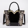 Evening Bags 2022 Handbags European And American Embroidery Fashion Bright Leather Handbag Noble Luxury Patent Shoulder Bag