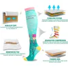 Men's Socks Unisex Elastic Compression Stockings Women Outdoor Breathable Fitness Sport Camping Soccer Stocking Protect Feets Varicose Veins