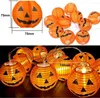 Stringhe LED ad energia solare Stringa di zucca di Halloween Luci Lanterna da giardino impermeabile Luce Decorazione esterna Fata per decorazioni per feste