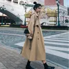 Frauengrabenmäntel Frühlingsfrauenmantel Frauen Kleidung 2022 Koreanische lose Oberbekleidung Frau Arbeiter Streetwear Khaki Lange Windjacke mit Gürtel