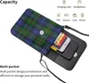Borsone piccolo a tracolla per donna Portafoglio per cellulare con passaporto scozzese scozzese tradizionale Smith