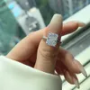Anéis de anel solitário wong chuva 100% 925 prata esterlina corte gelo corte criou anel de noivado de pedras preciosas para mulheres por atacado 221024