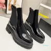 Krótkie buty Chelsea Buto Top Designer Women's Luksusowy modny kolor skórzany rombiczny elastyczny rękaw płaskie obcasy rzymski rycerz zima jesień