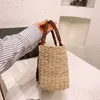 Designer Sunshine Straw Womens Totes Shoule Påsar Läder Diagonal Crossbody P Bag Handväskor Kvinnor Korthållare Small Size6317138