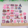 MOQ 20PCS PVC Cartoon Wspieranie Wspieranie Kobiet Dziewczyna Gang Feminist Grl PWR But Dekoracja Urok Burek Akcesoria Clog Pins Dekoracje Zespoły bransoletki