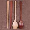 Dinnerware Sets 2PCS Spoon Chopstick Cutlery Portable Kit Lunch Tableware With Bag Set Kitchen Accessories